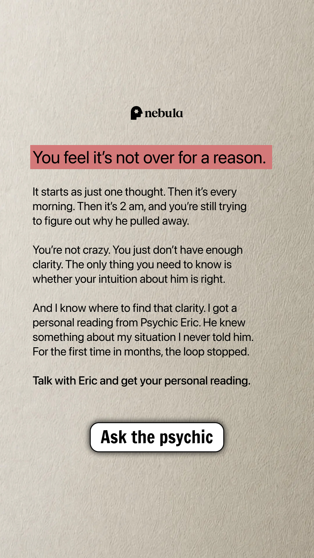 Your Relationship Advisor Facebook ad