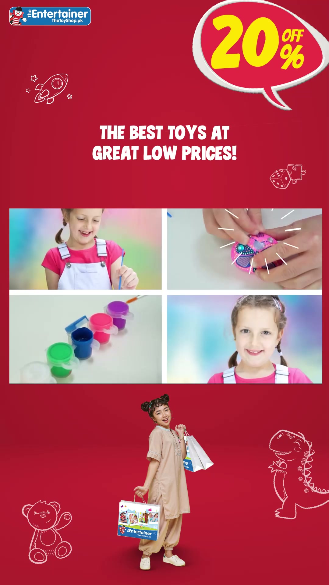 The Entertainer Pakistan Facebook ad: Flat 20% Off Craft Kits