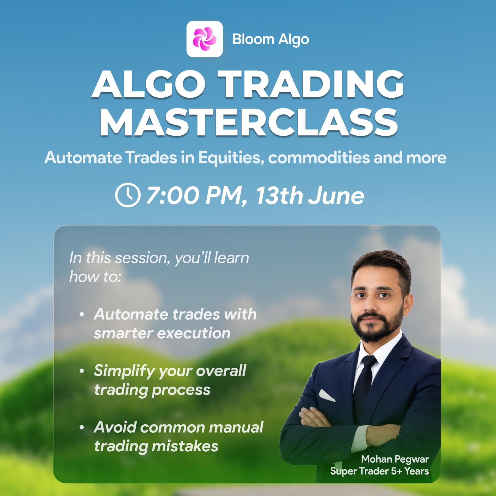 Bloom Algo Facebook ad: Join our webinar to learn about the algo based tool that…