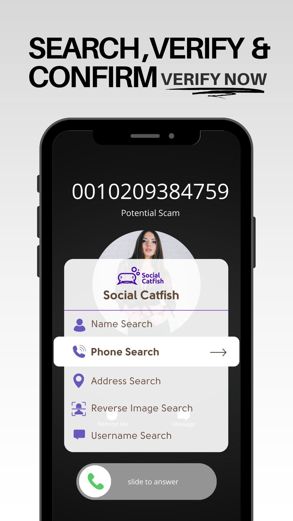 SocialCatfish.com Facebook ad