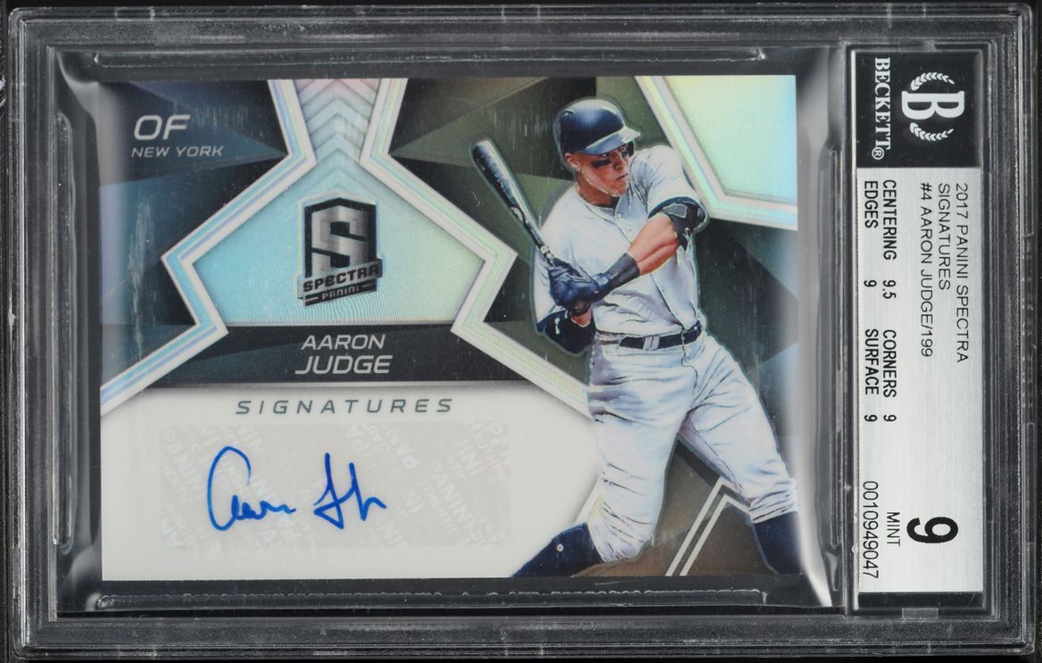 John Vincent Russo Facebook ad: 2017 Panini Spectra Aaron Judge ROOKIE AUTO /199 #SS-AJ…