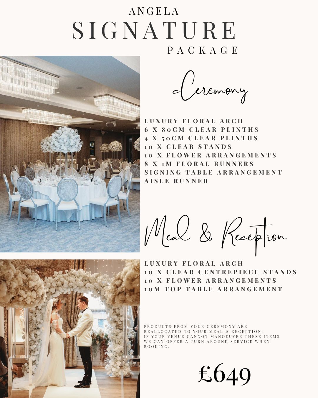 Halo Events Facebook ad: Your full wedding styling… sorted