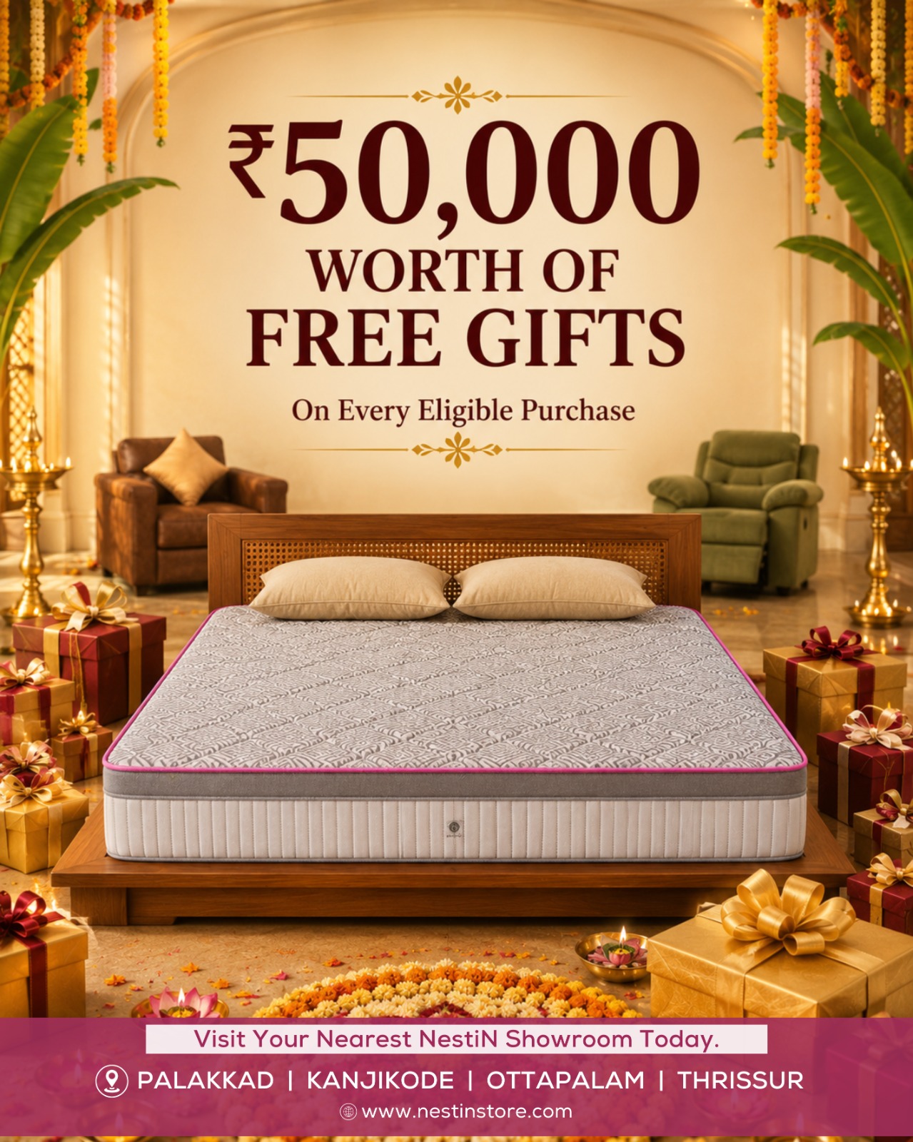 Nestin Facebook ad: The Nestin Onam Comfort Festival