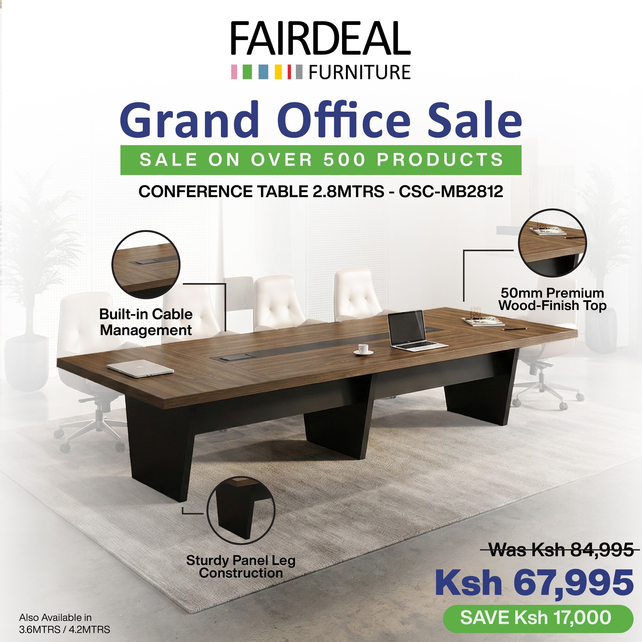 Fairdeal Furniture Ltd Facebook ad: WHERE BIG IDEAS BECOME REALITY: THE CONFERENCE TABLE…