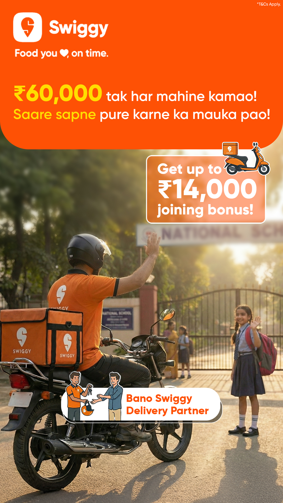 Swiggy Delivery Partners Facebook ad