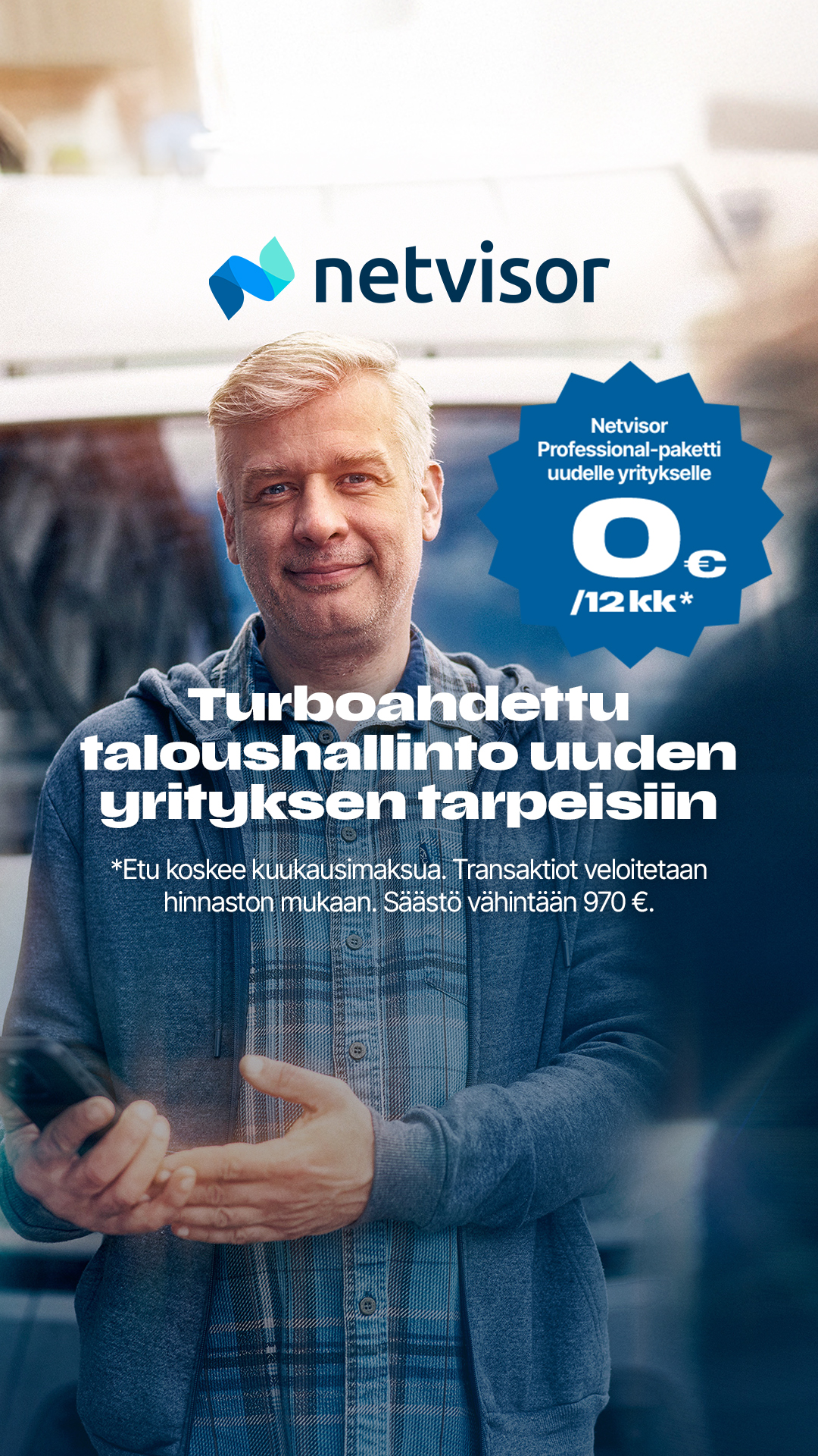 Netvisor Facebook ad: Netvisor-taloushallinto 0 €