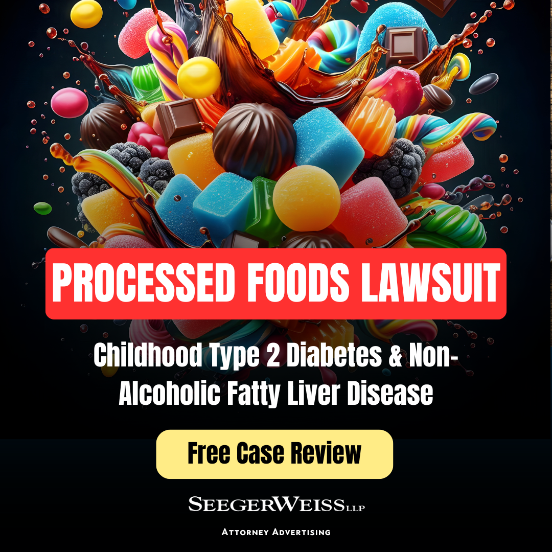Seeger Weiss LLP Facebook ad: Processed Foods Lawsuit