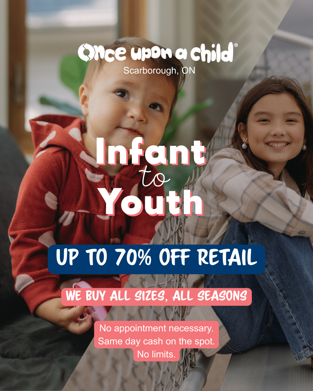 Once Upon A Child Scarborough Facebook ad from May 13, 2026