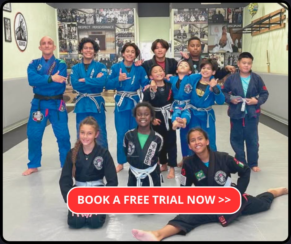 Marcelo Cavalcanti Brazilian Jiu Jitsu Academy Facebook ad: Book Your Kids Trial Class Now