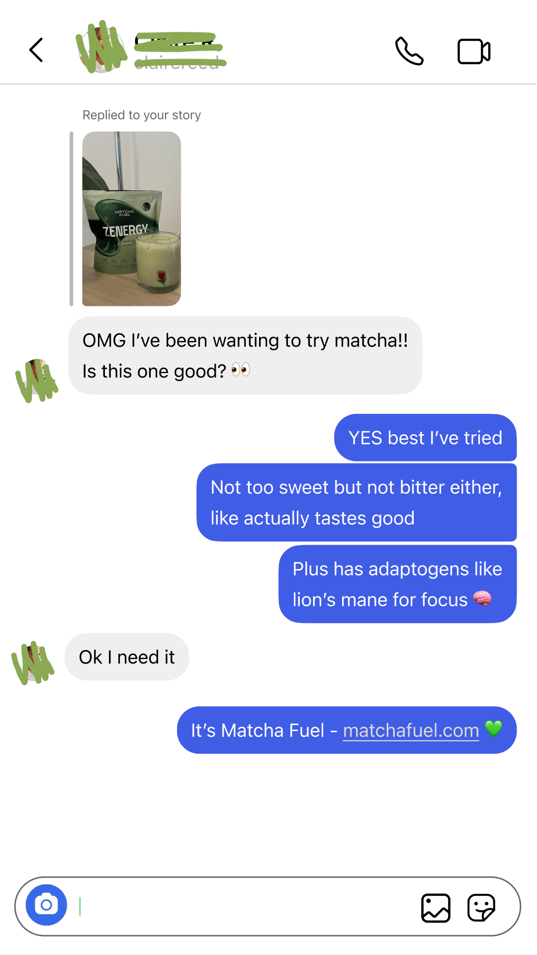 Matcha Fuel Facebook ad