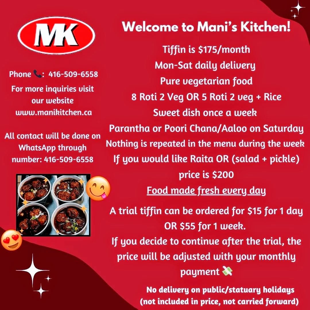 manikitchentiffinservice Facebook ad