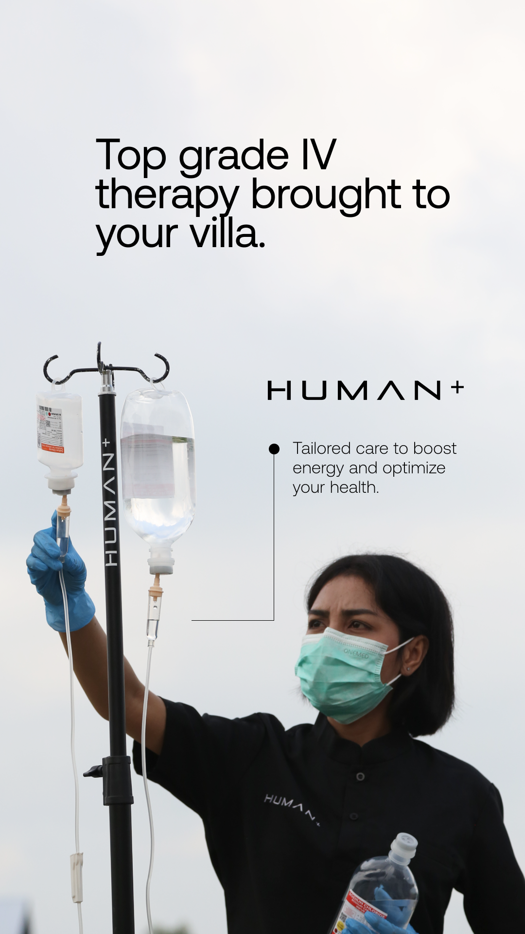Human+ Bali Facebook ad: Premium IV Therapy in Bali