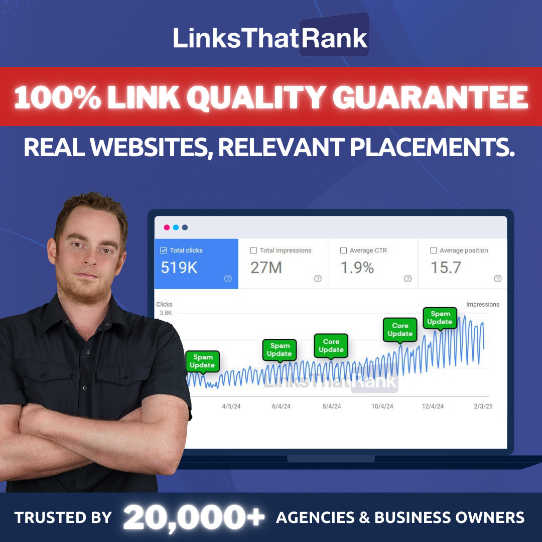 Links That Rank - Link Building You Can Trust Facebook ad