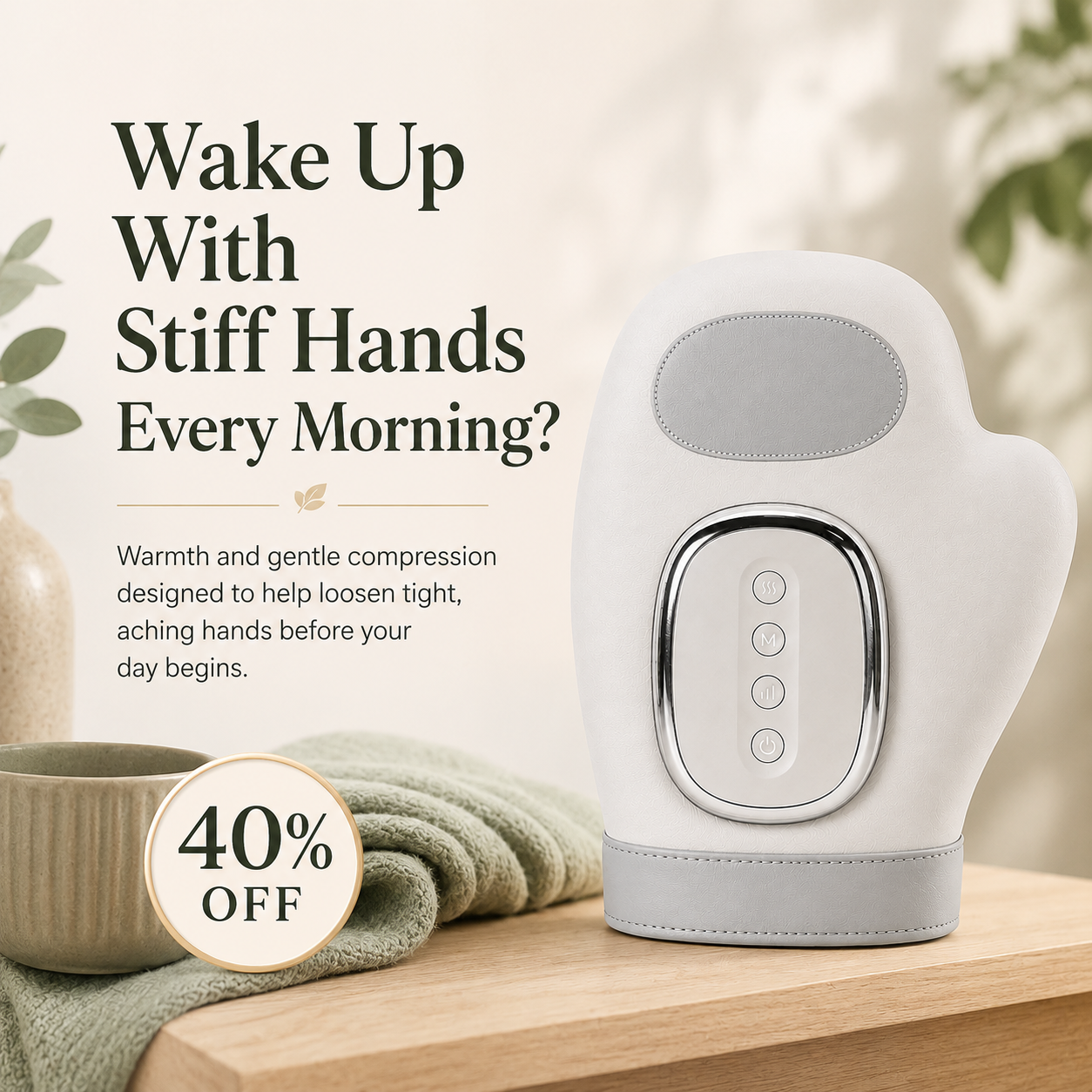 MoveWell Living Facebook ad: Loosen Stiff Hands Faster | FREE Delivery