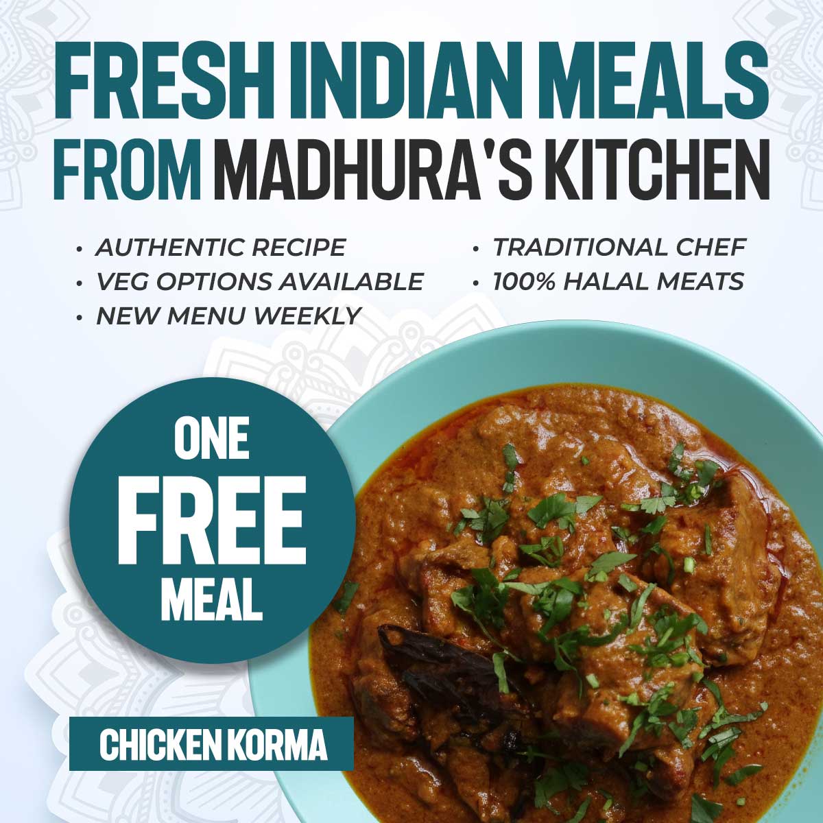 Madhura's Tiffin Service Facebook ad: Chef Madhura Is a True Cooking Champion