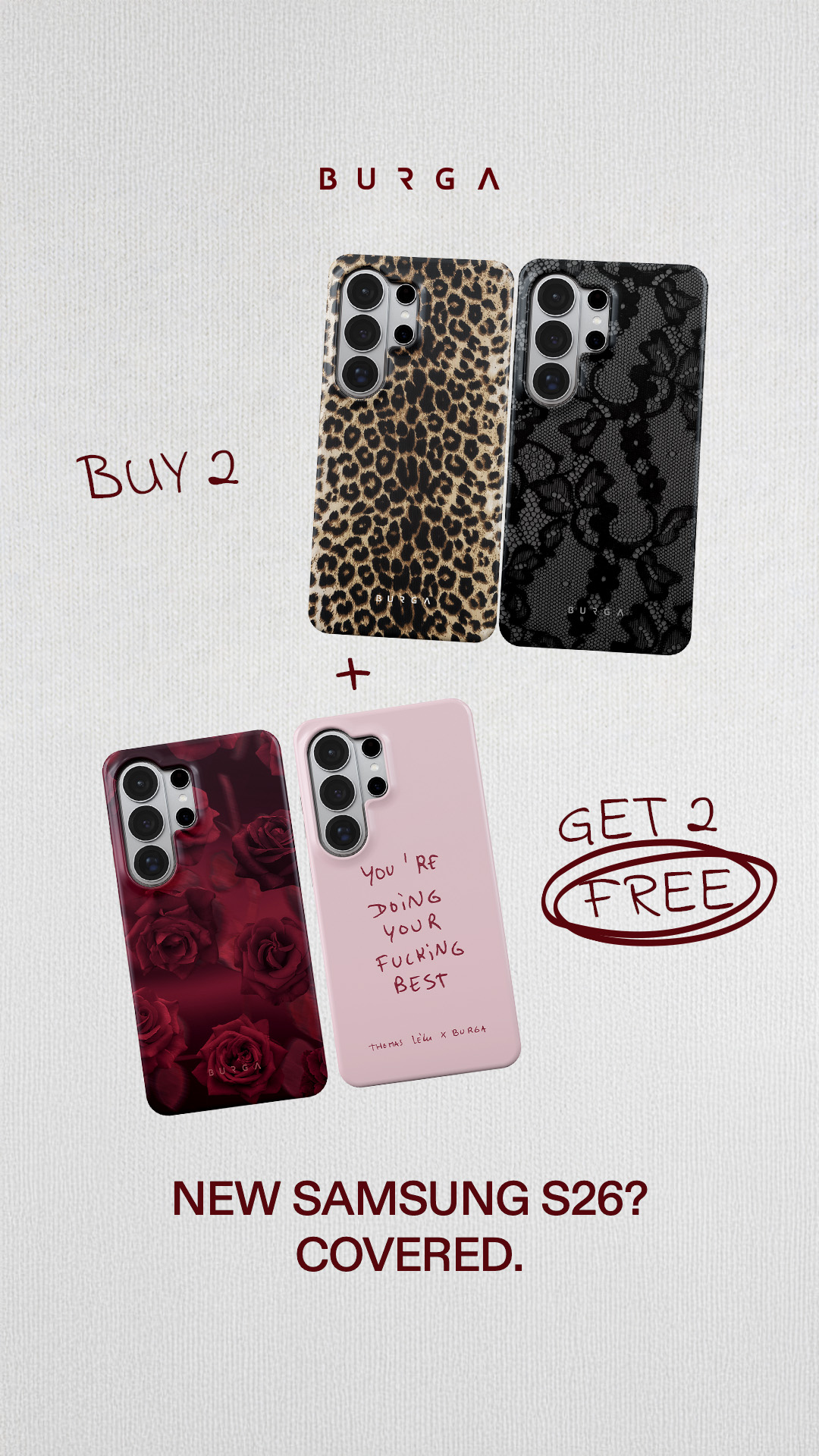 BURGA Cases Facebook ad