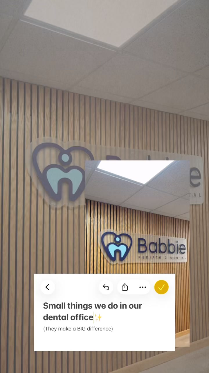 Babbie Pediatric Dental Facebook ad: The Small Things That Make Dental Visits Easy