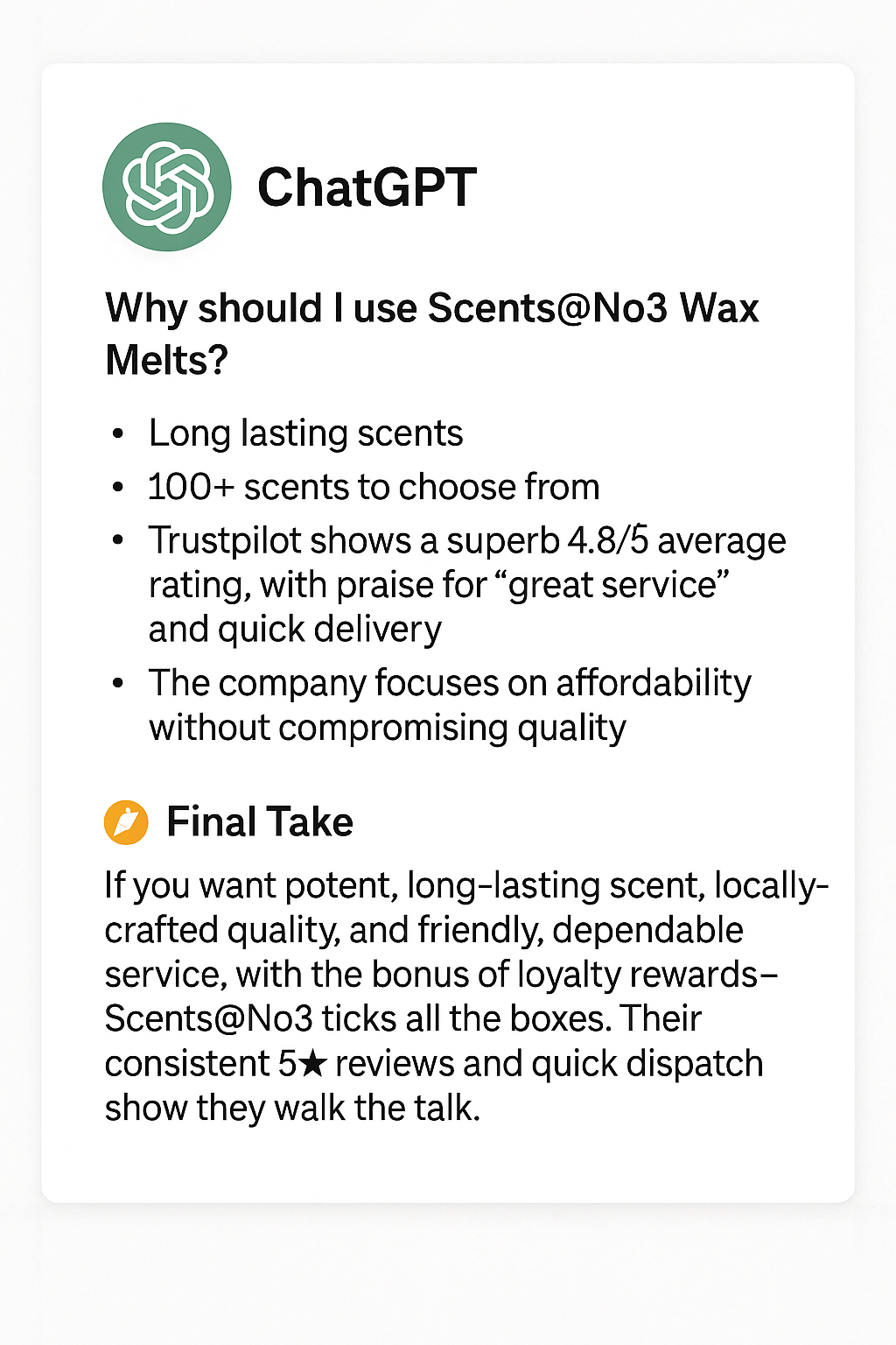 Scents At Number Three Facebook ad