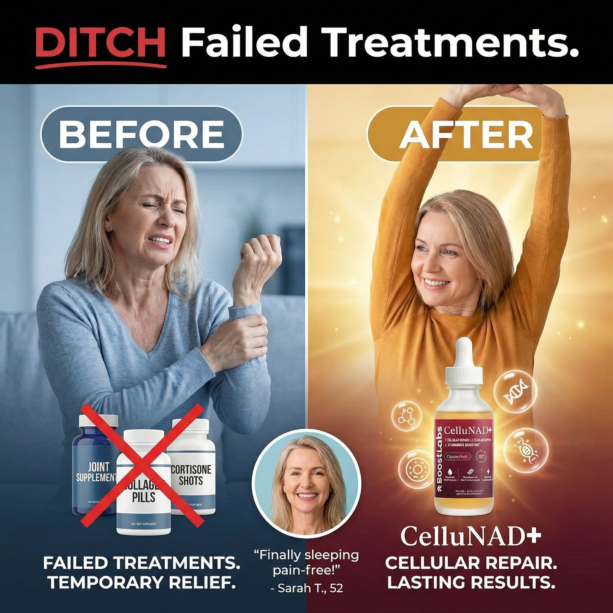 Sarah Mitchell Menopause Joint Expert Facebook ad