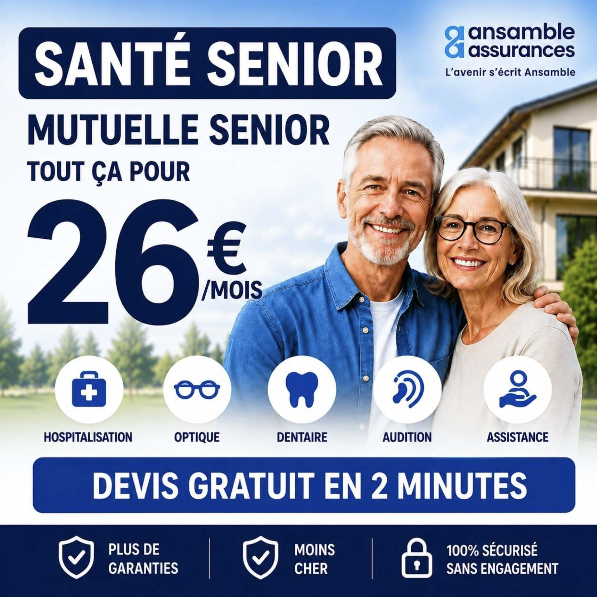 Cap Assurances Facebook ad: Meilleurs remboursements & étude gratuite