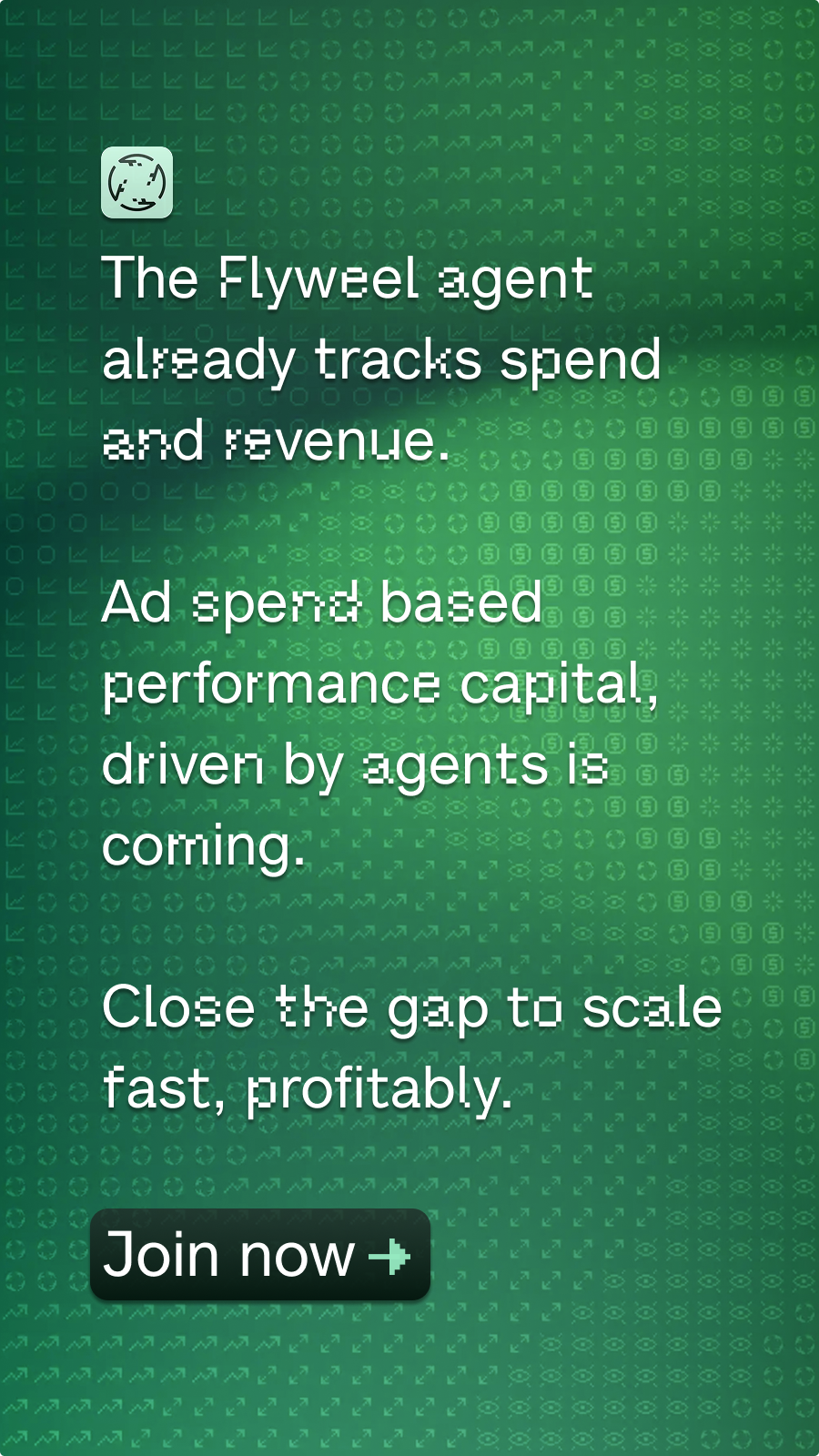 Flyweel Facebook ad: Performance Capital for Ad Spend | Flyweel