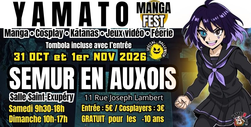 Yamato Manga Fest Facebook ad: YAMATO MANGA FEST - SEMUR EN AUXOIS 2026