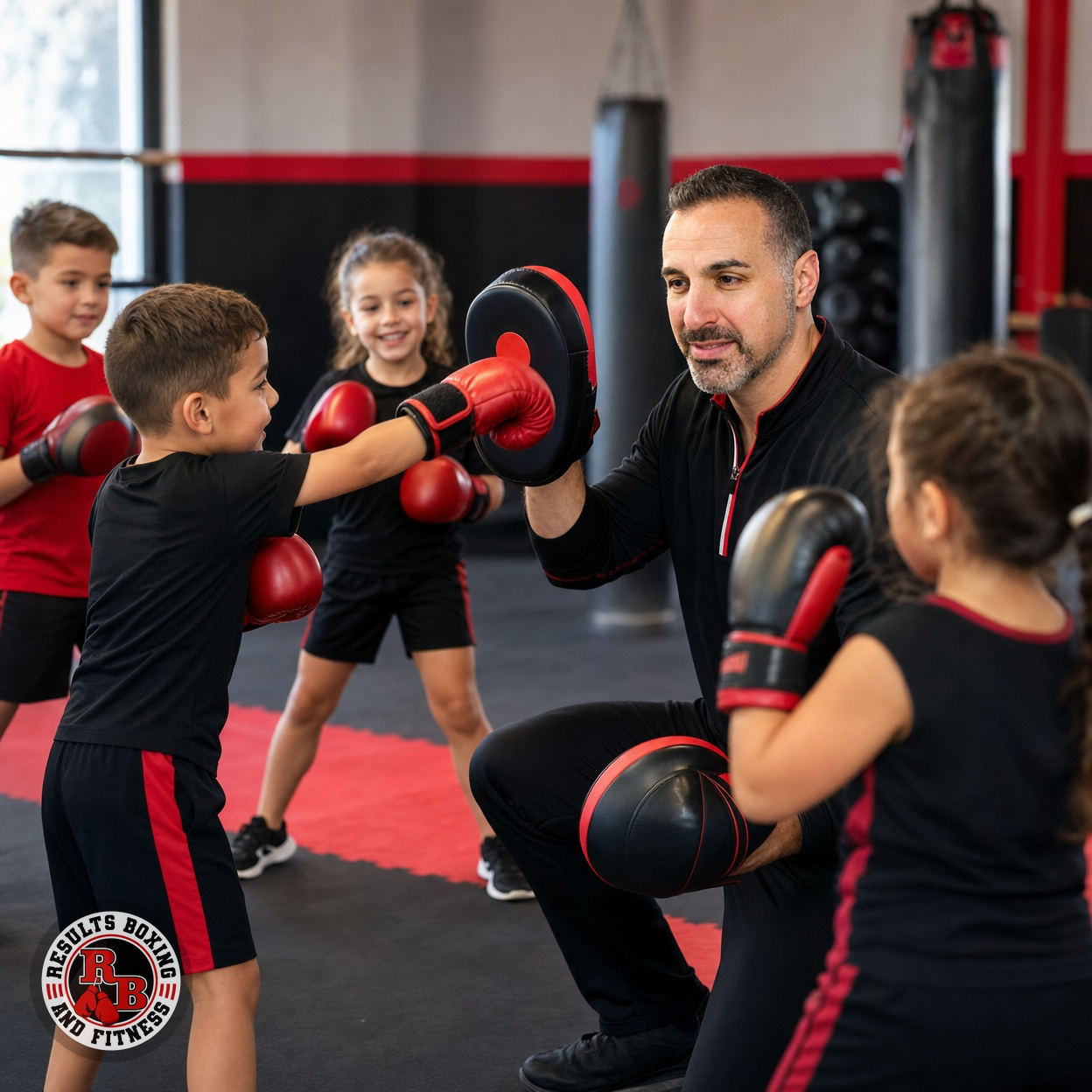 Results Boxing and Fitness Facebook ad: Give your child a positive place to grow…