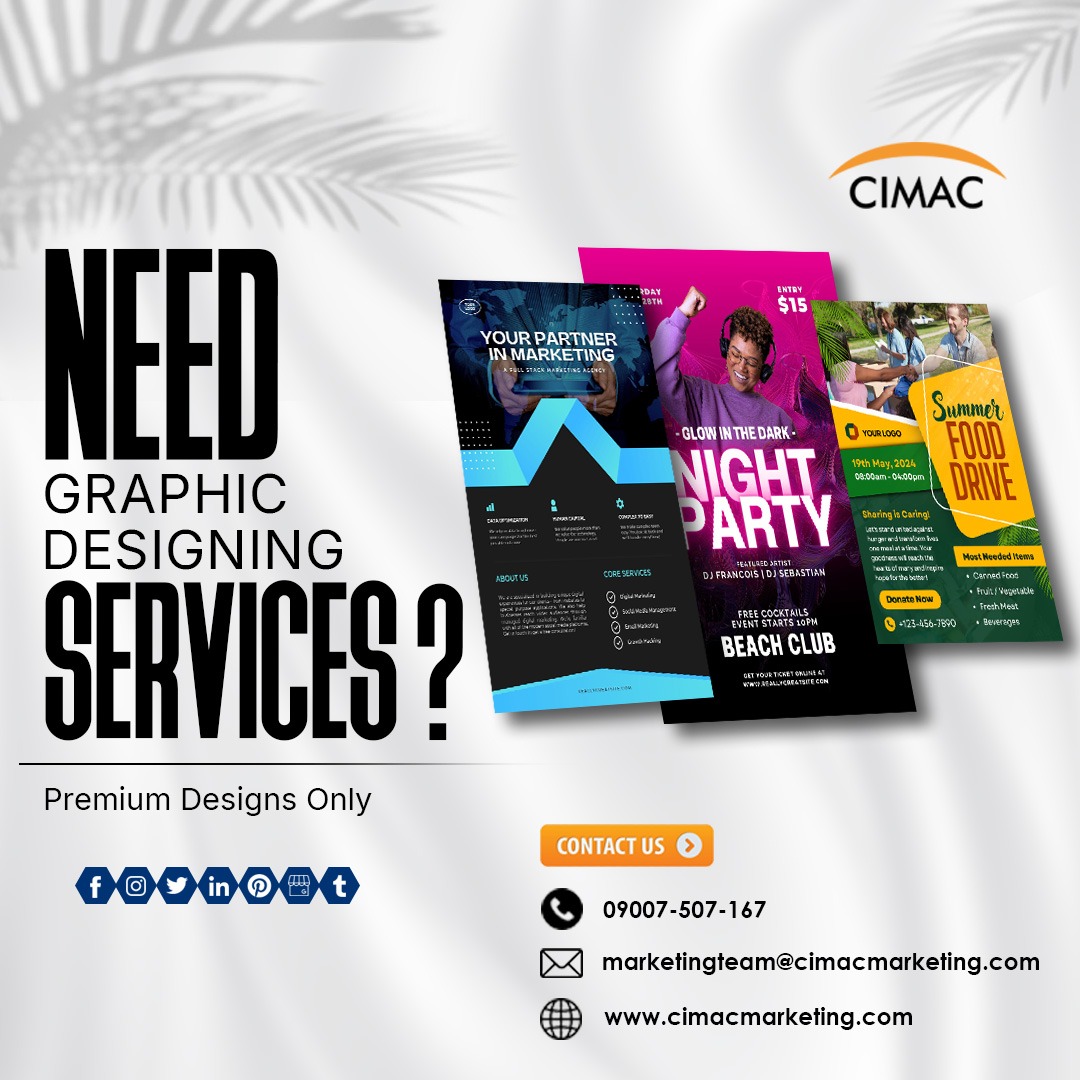 CIMAC Facebook ad: At CIMAC, we craft premium graphic designs tailored…