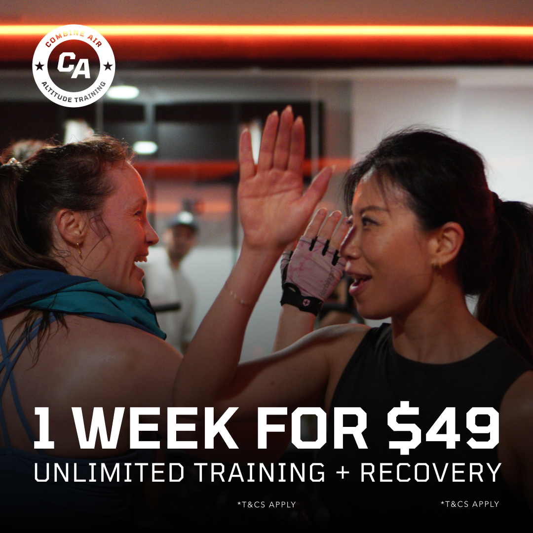 Combine Air North Sydney Facebook ad: Train & Recover: 7 Days for $49