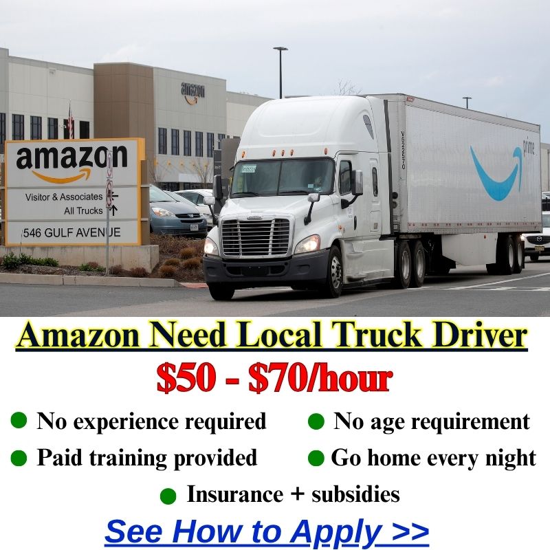Find job Facebook ad: Amazon Local Truck Driver
