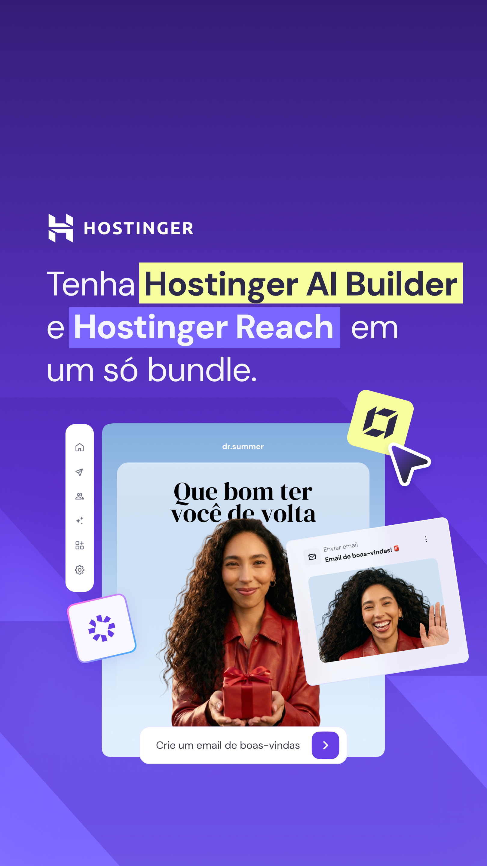 Hostinger Facebook ad: Cresça com a Hostinger