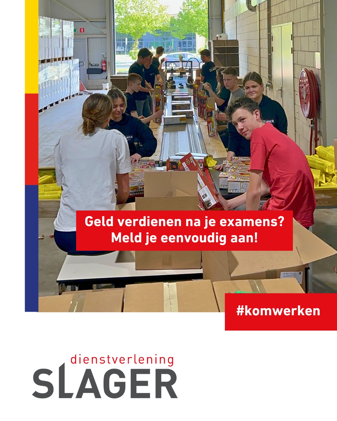 Slager Dienstverlening Facebook ad: Na je examens geld verdienen?