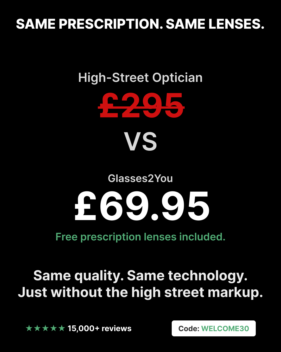 Glasses2you UK Facebook ad