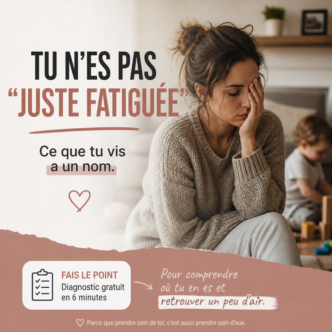 Karen Nagy - Coach Burnout Parental Facebook ad: Diagnostic gratuit en 6 minutes