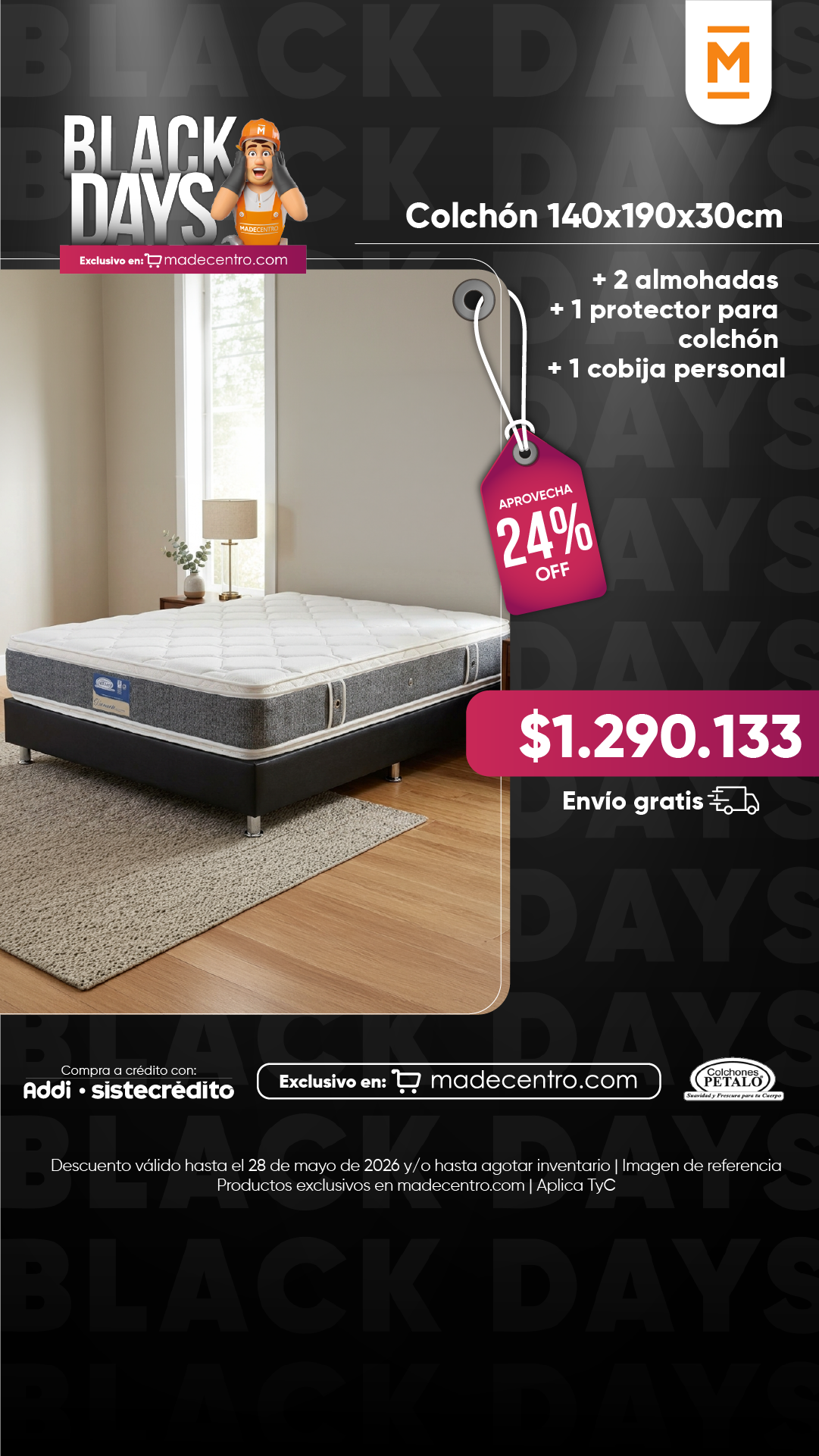 Madecentro Colombia SAS Facebook ad from May 20, 2026