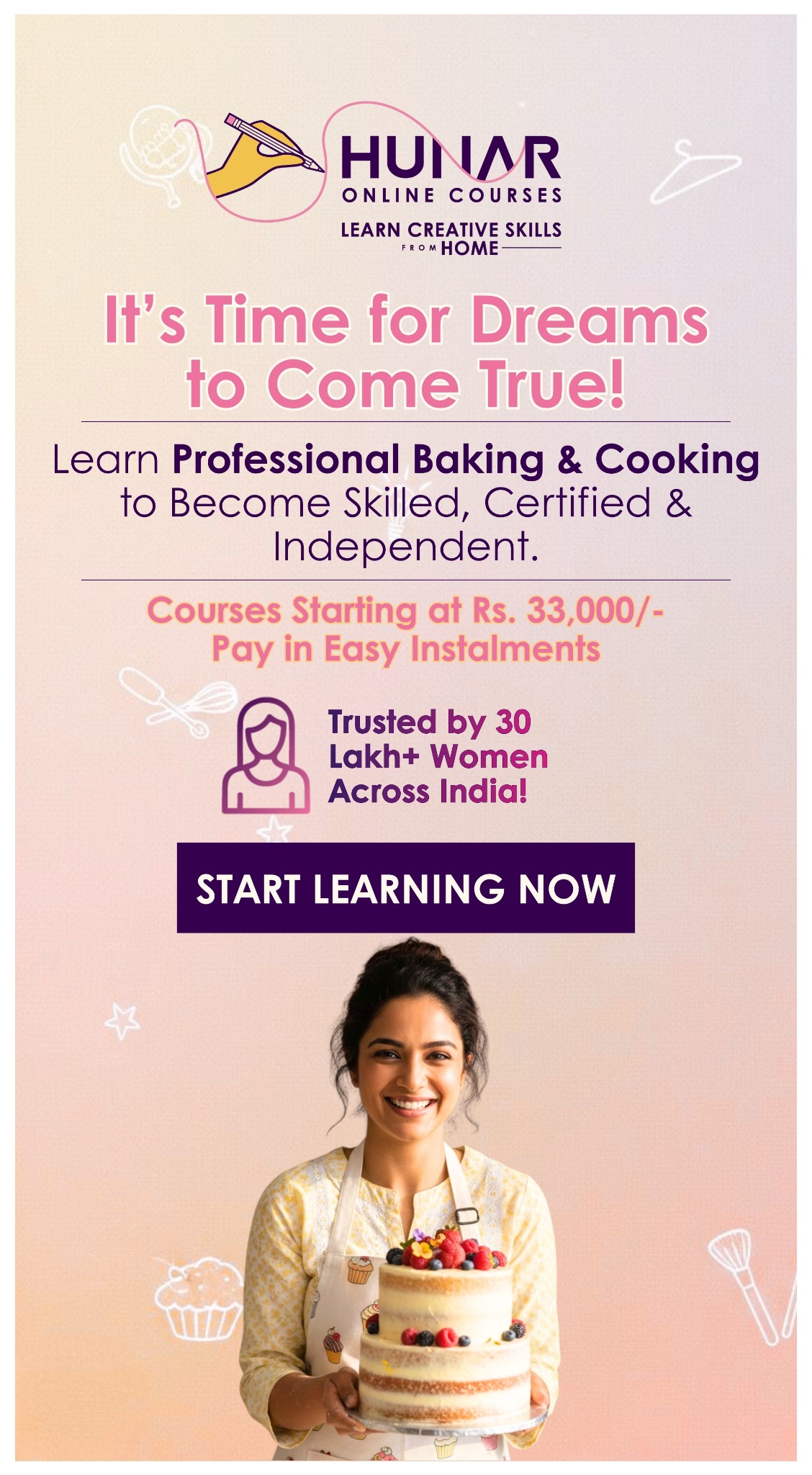 Hunar Online Courses Facebook ad