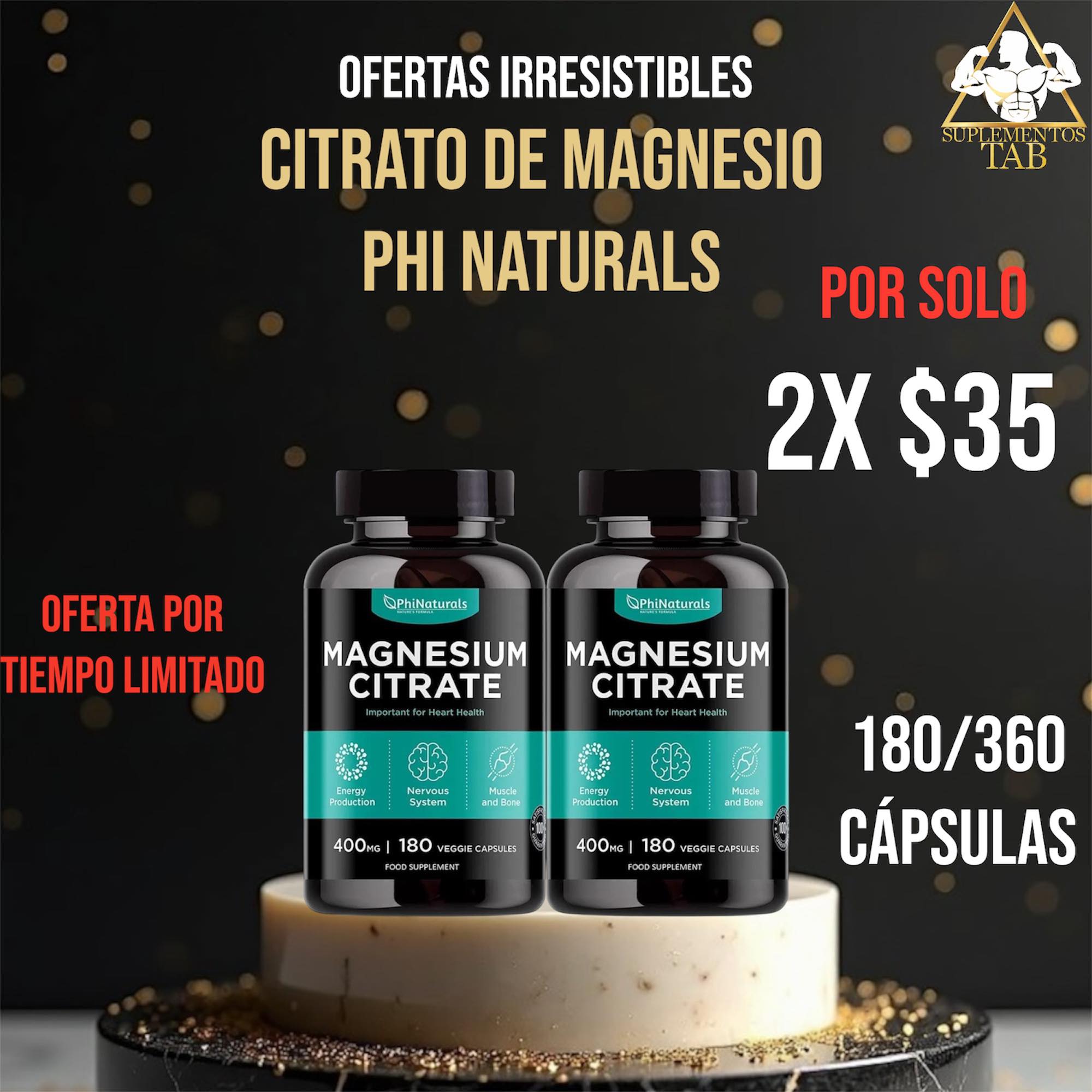 Suplementos TAB Facebook ad: Citrato de magnesio now foods 180 capsulas