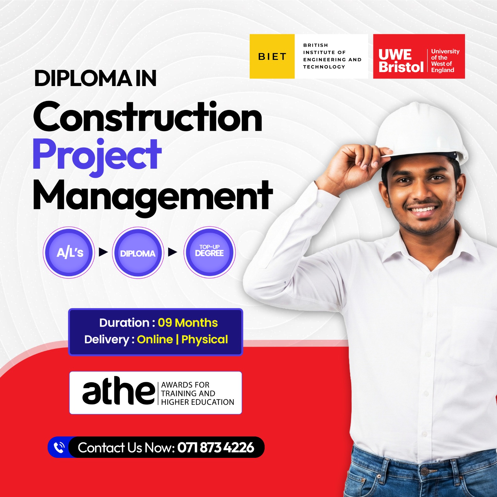BIET Campus Facebook ad: Build your future in construction project management