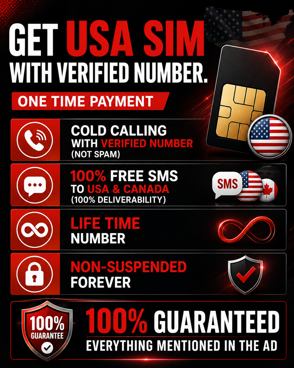 Syed.Agency Facebook ad: USA SIM • Verified Number