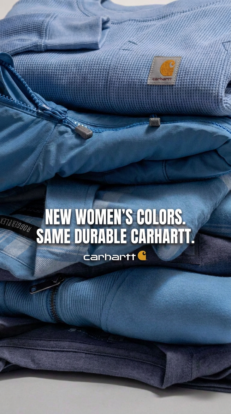 Carhartt Facebook ad: NEW COLORS. SAME PERFORMANCE.