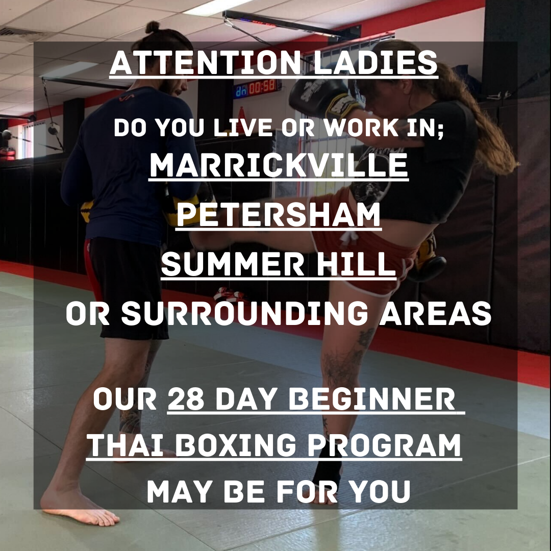 Power core mma Facebook ad: 28 Day Beginner Thai Boxing Program
