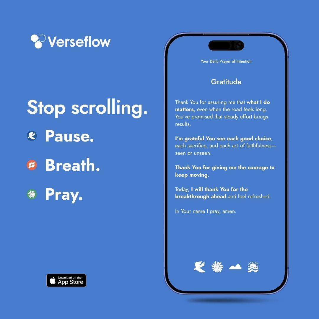 Verseflow Facebook ad: Stop Scrolling and Breath
