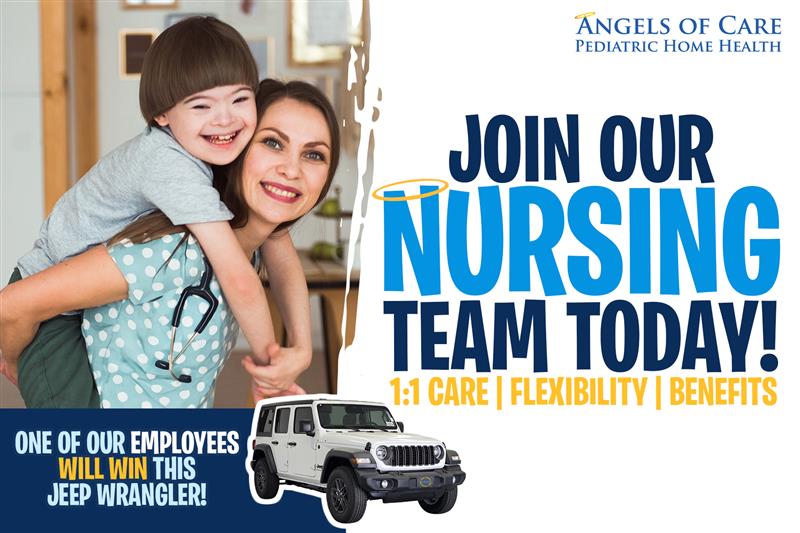 Angels of Care Pediatric Home Health Facebook ad: Join our team today!