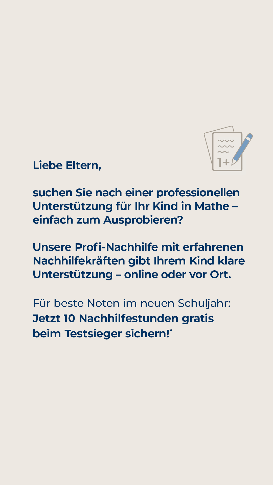 Schülerhilfe Facebook ad