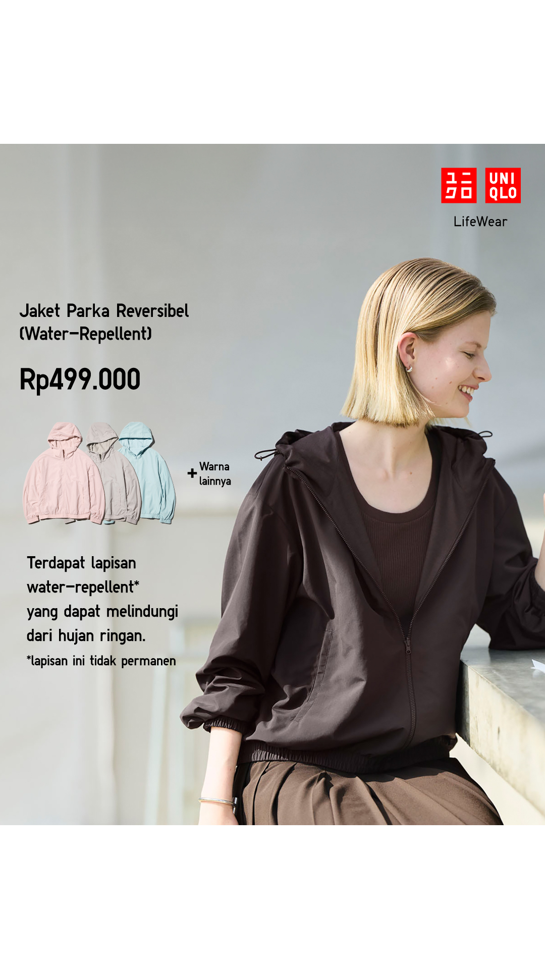 Uniqlo Indonesia Facebook ad: Jaket Terfavorit untuk Commuting