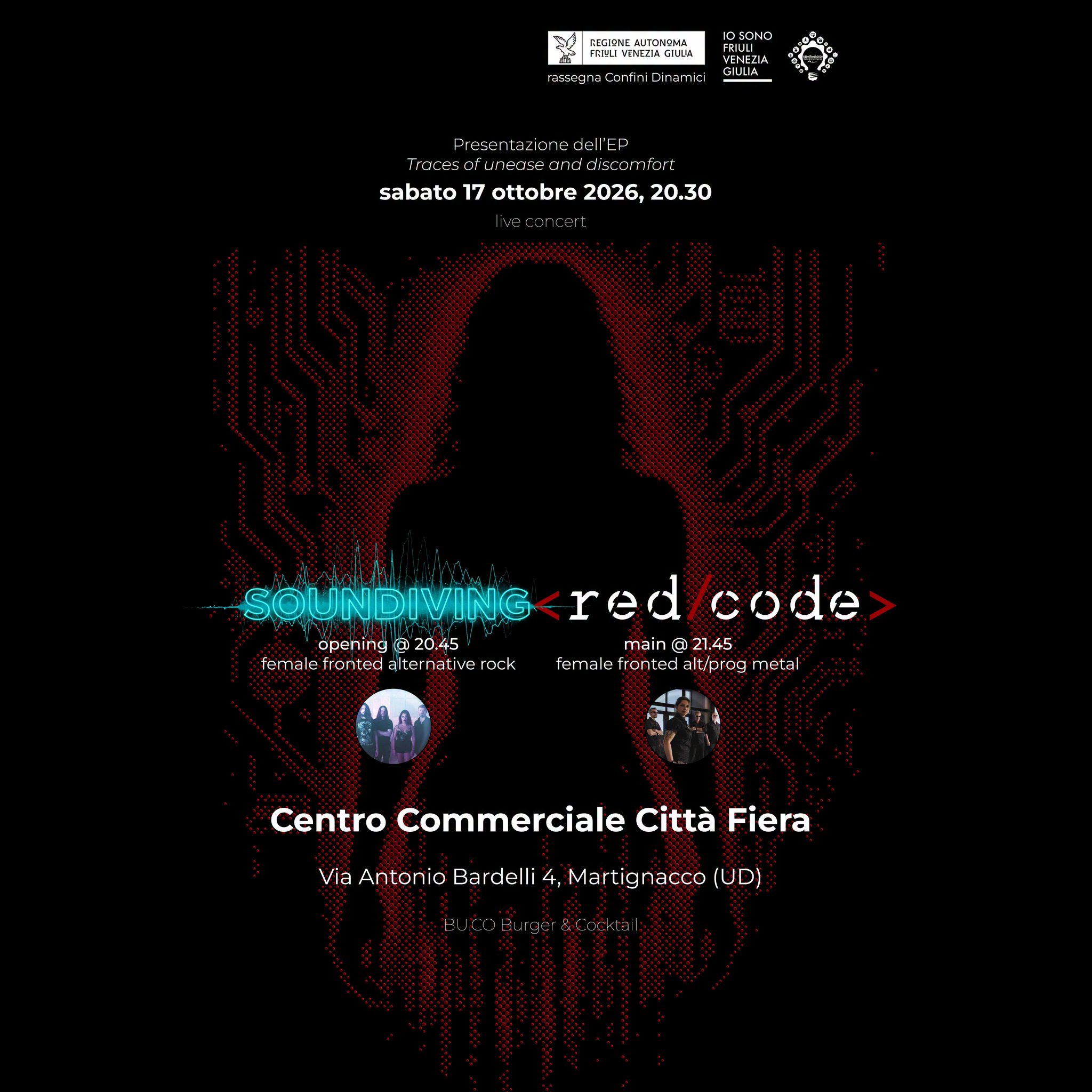SanGiorgio 2020 - Associazione Culturale Facebook ad: Red Code + Soudiving live @ Centro Commerciale Città Fiera…