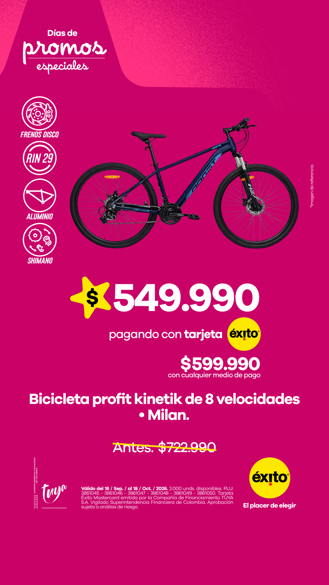 Éxito Facebook ad: ¡Bici Milan en oferta!