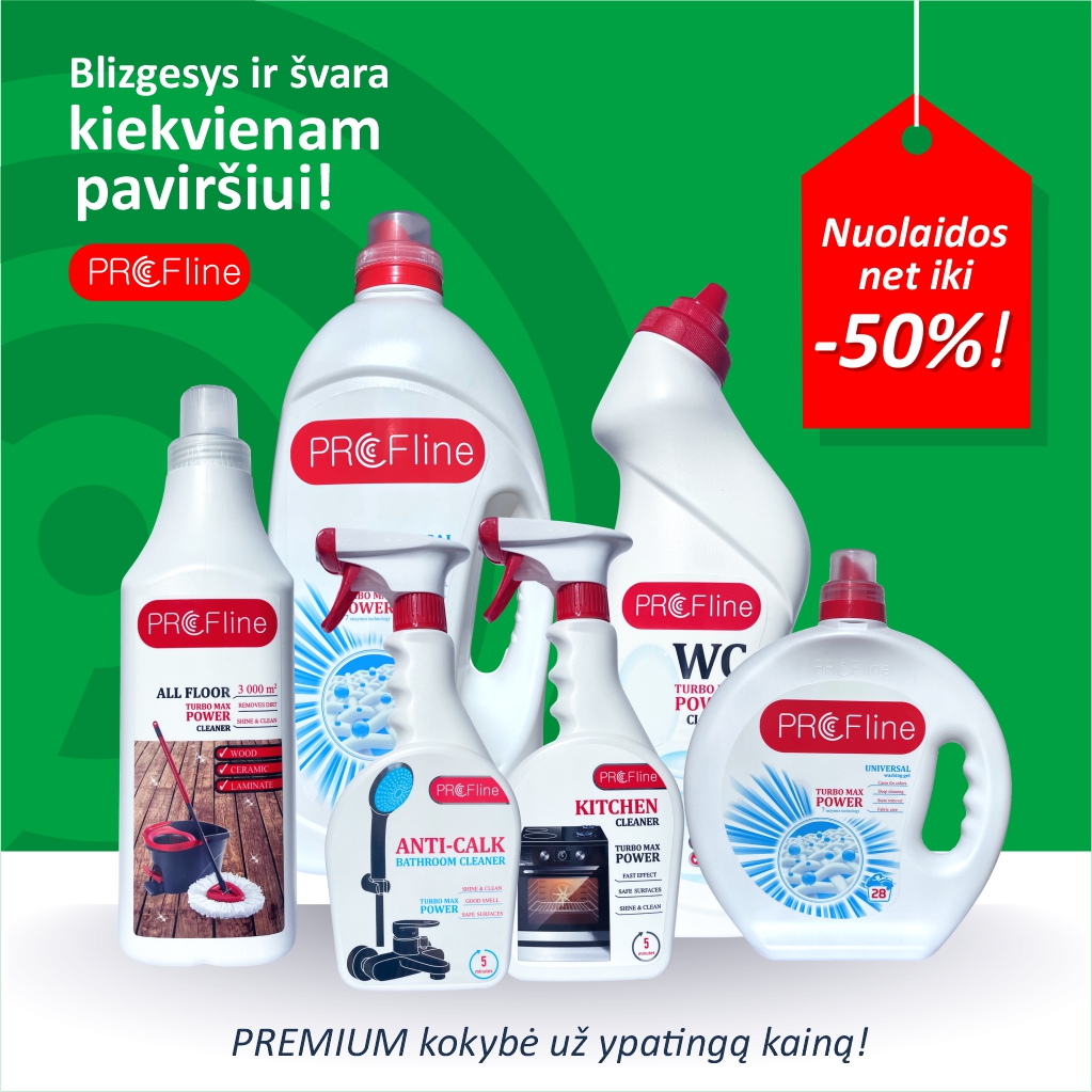 Profline Facebook ad: PERKANT BET KURĮ PROFLINE RINKINĮ, 50 % NUOLAIDA