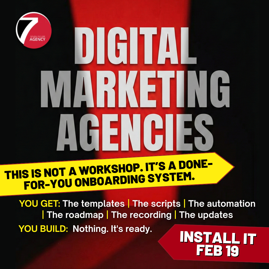 Seven Figure Agency Facebook ad