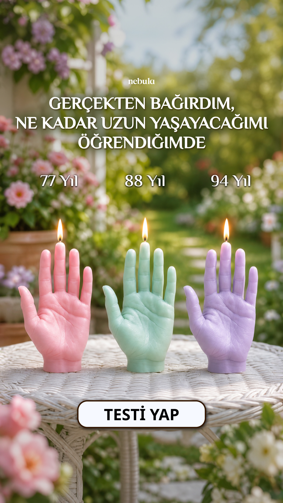 Nebula: Palm Reading Facebook ad